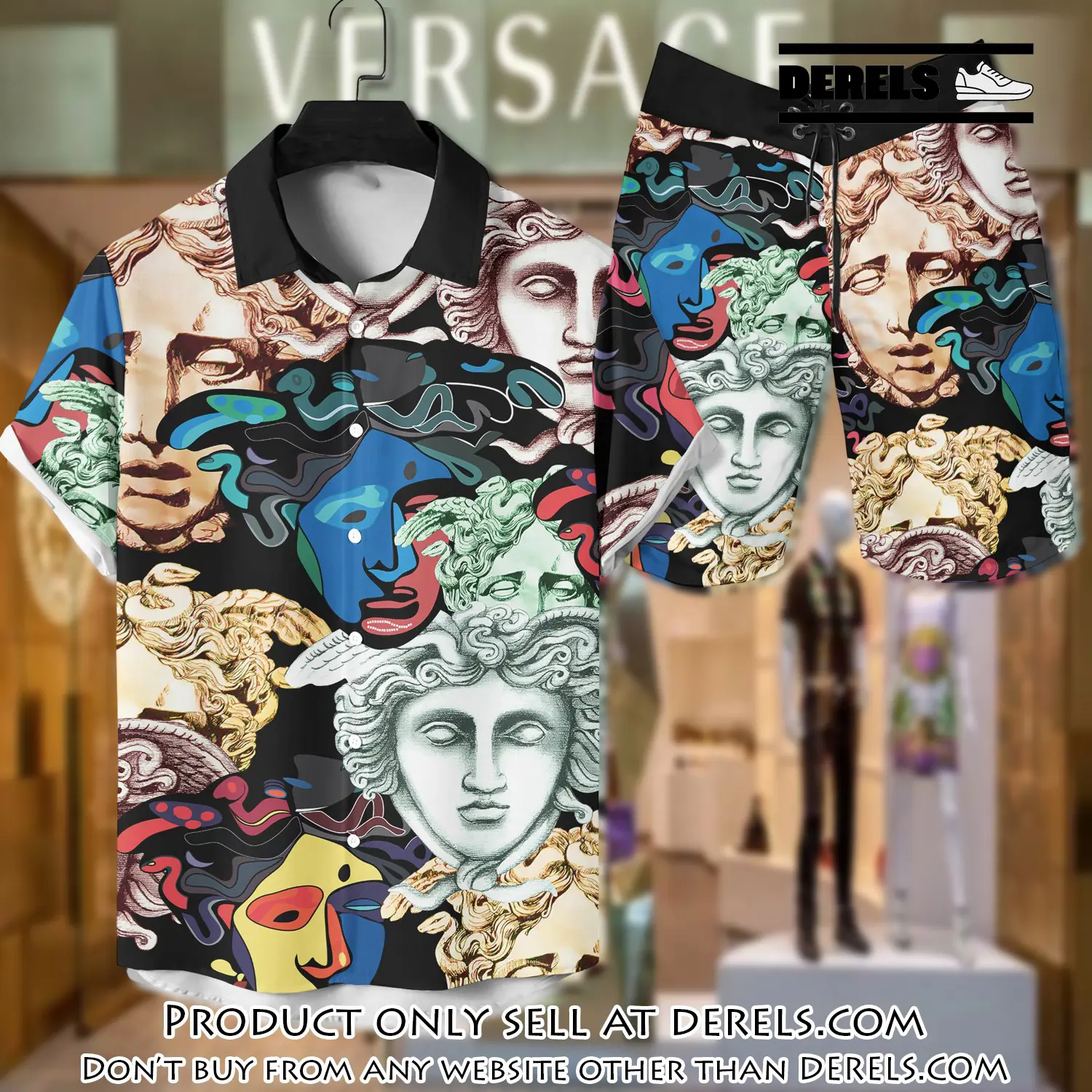 Versace luxury hawaiian shirt & short set lhs1214 dr1524188